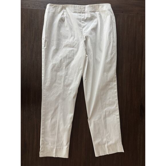 Lafayette 148 Stretch Crop Pants White Capri 6 - Picture 3 of 11